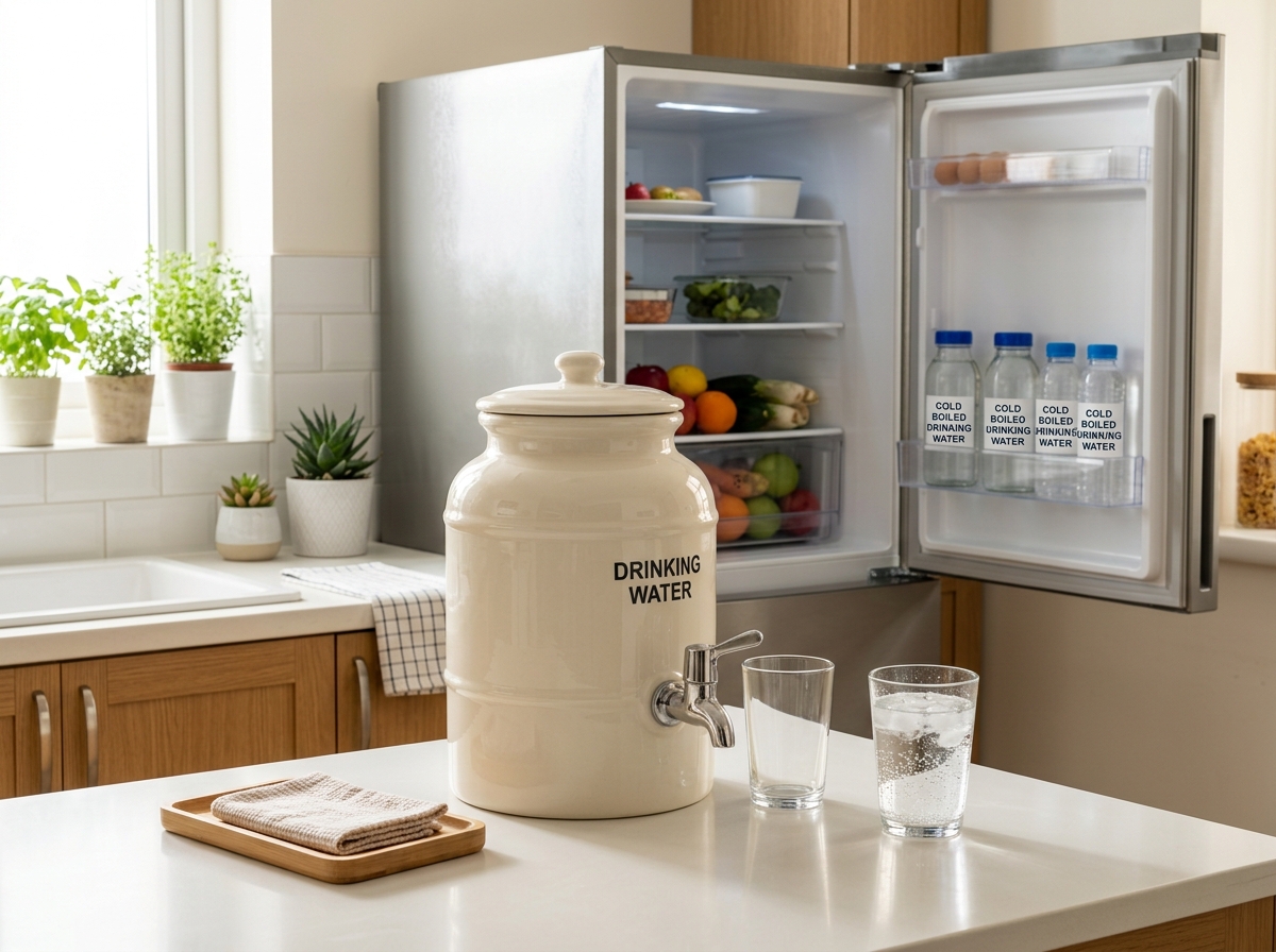 Safe drinking water storage at home